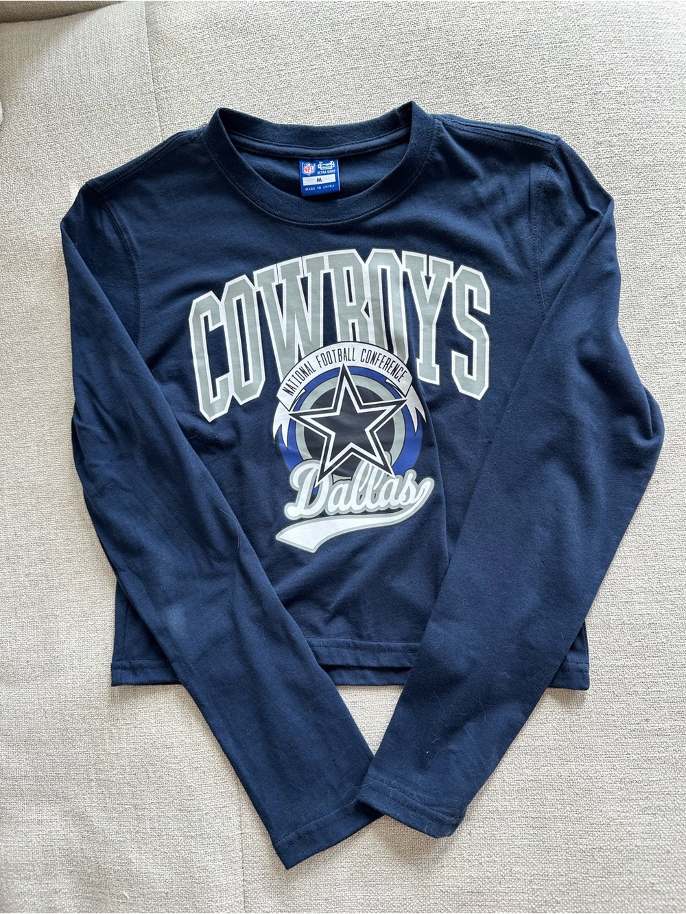 Dallas Cowboys Navy Long-Sleeve Graphic Tee